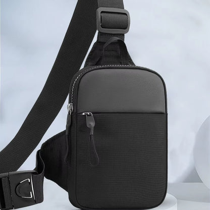 Men'S Chest Bag Fashion Small Canvas Shoulder Crossbody Bags for Man Mini Cloth Sling Sport Cross Phone Male Handbag