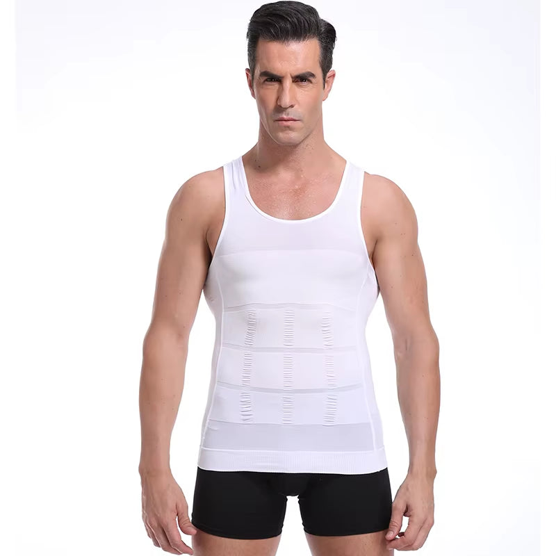 Be-In-Shape Men'S Slimming Vest Body Shaper Belly Control Posture Gynecomastia Compression Shirt Underwear Waist Trainer Corset
