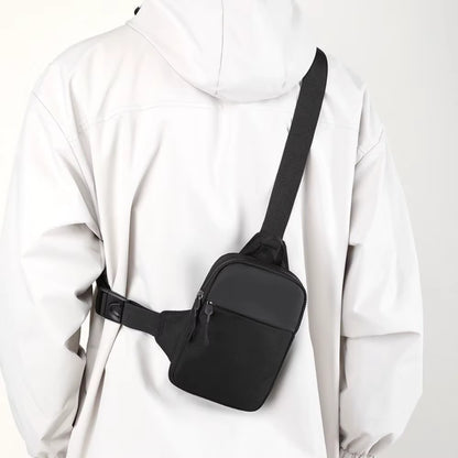 Men'S Chest Bag Fashion Small Canvas Shoulder Crossbody Bags for Man Mini Cloth Sling Sport Cross Phone Male Handbag