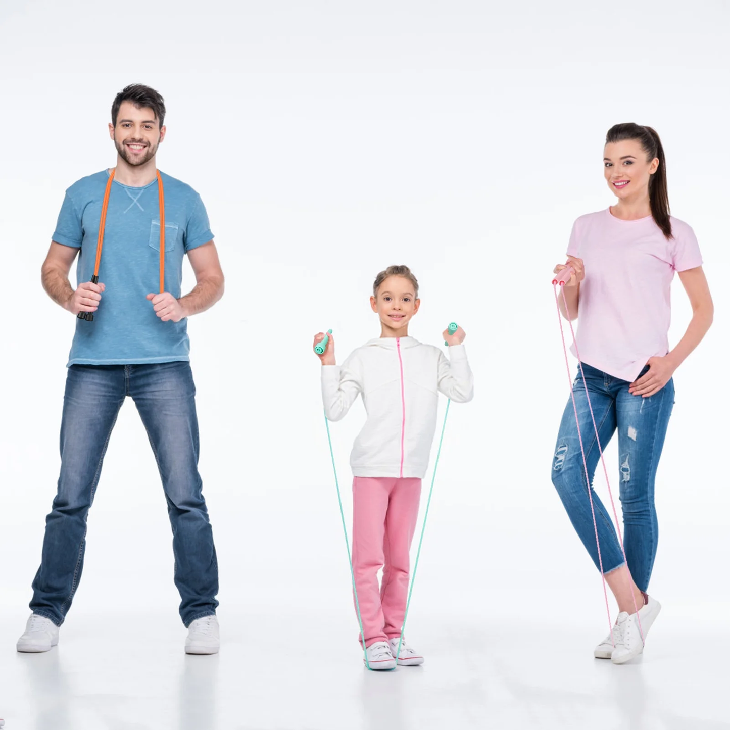 Jump Rope for Student [5 Pack], Flexible Silicone Tangle-Free Jump Rope Cable Length Adjustable Skipping Rope for Exercise Fitness