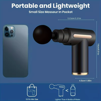 Pulserelief Pro™ – Portable LED Percussion Massage Gun for Deep Tissue Recovery