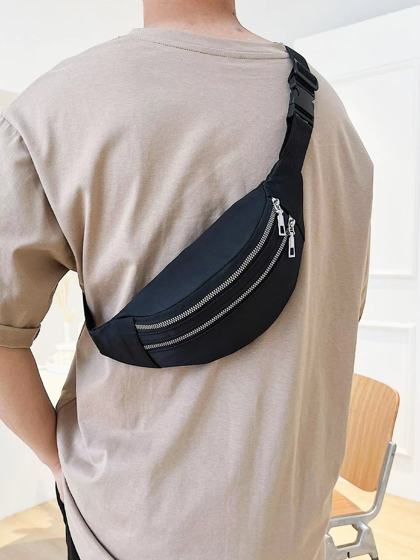 Waist Bag Men'S Chest Bag Shoulder Bag Crossbody Bag Waist Mobile Phone Bag Sports Outdoor Travel Bag Waist Bag Men'S Chest Bag Bag Bag Ins Shoulder Bag Crossbody Bag Female Student K-Style Versatile Foreign Style Super Hot Bag Trendy Outdoor Sports Fashion Mobile Phone Bag