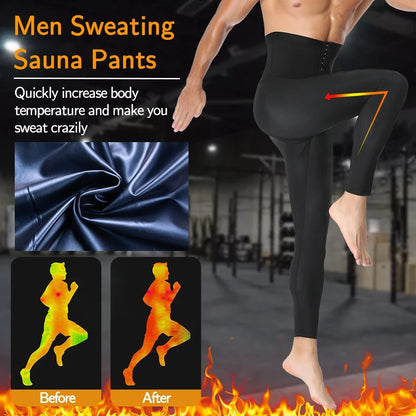 Men Body Shaper Thermo Sauna Pants Sweat Waist Trainer Leggings Slimming Underwear Weight Loss Workout Compression Shapewear