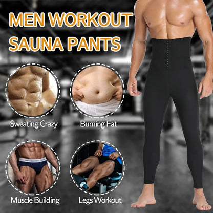 Men Body Shaper Thermo Sauna Pants Sweat Waist Trainer Leggings Slimming Underwear Weight Loss Workout Compression Shapewear